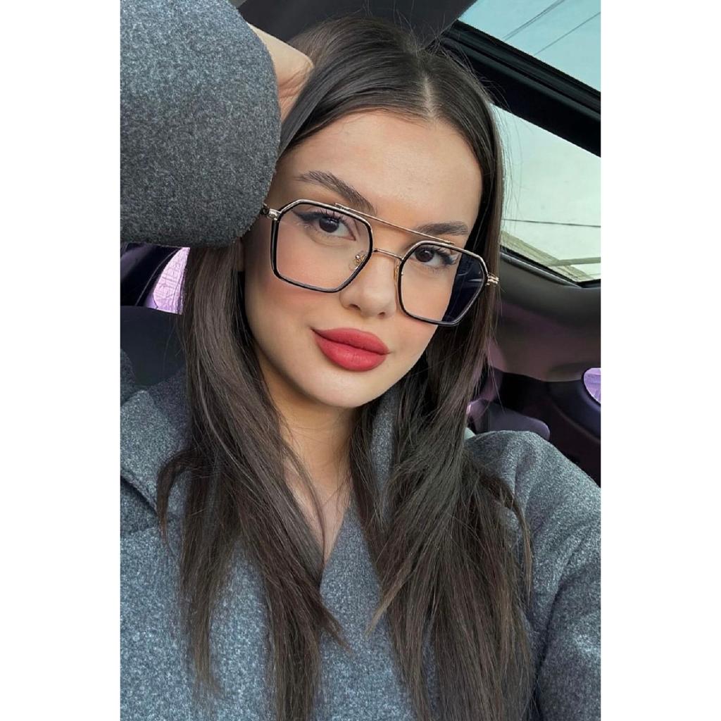 Защитные очки синего цвета с золотистыми деталями синего цвета / очки Ren