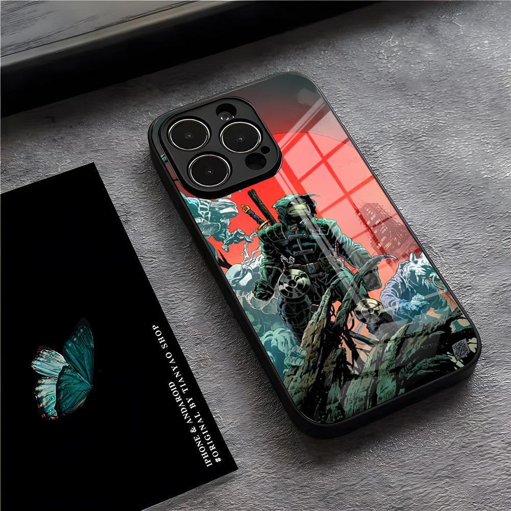 Teenage Mutant Ninja Turtles Phone Case For IPhone 17 Pro Max 15 Pro 16 14 Plus 12 13 Mini 11 Pro Shockproof Glass Cover