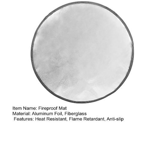 Уличный огнестойкий коврик, термостойкий, огнестойкий, противоскользящий, для террасы, патио, газона, кемпинга, печи, гриля, костра, коврика из алюминиевой фольги для камина, подставки под очаг