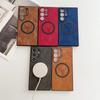 Deer Leather Protection Case For Samsung S24 FE S23 Ultra Magnet MagSafe Soft TPU Shockproof Cover For Galaxy S22 S21 Plus 20