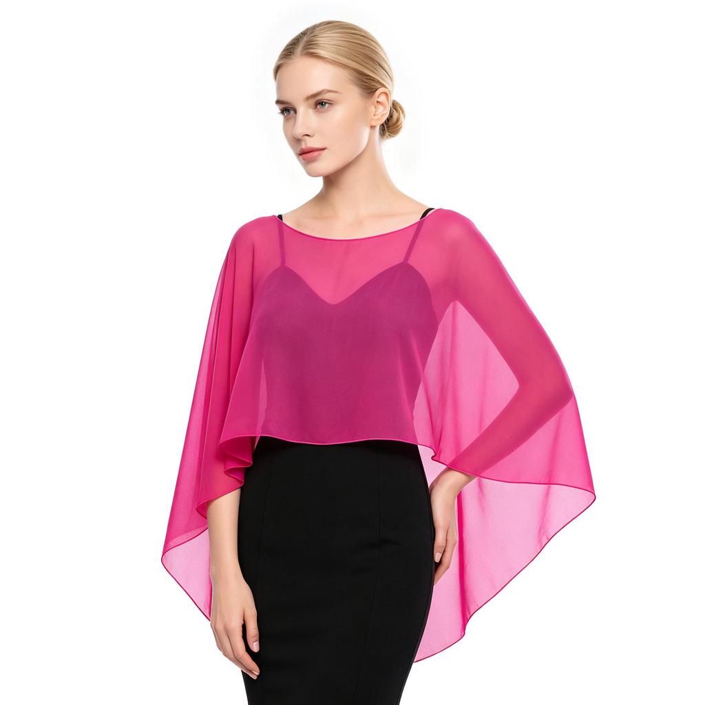 Chiffon Women's Sun Protection Cape Shawl Pullover