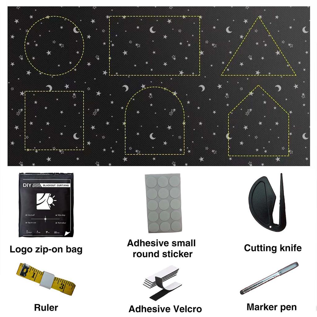 Blackout Curtains Bedroom Portable Shades No Drilling Travel Blinds Sun Light Blocker Window Cover Curtains Nursery Dorm Room