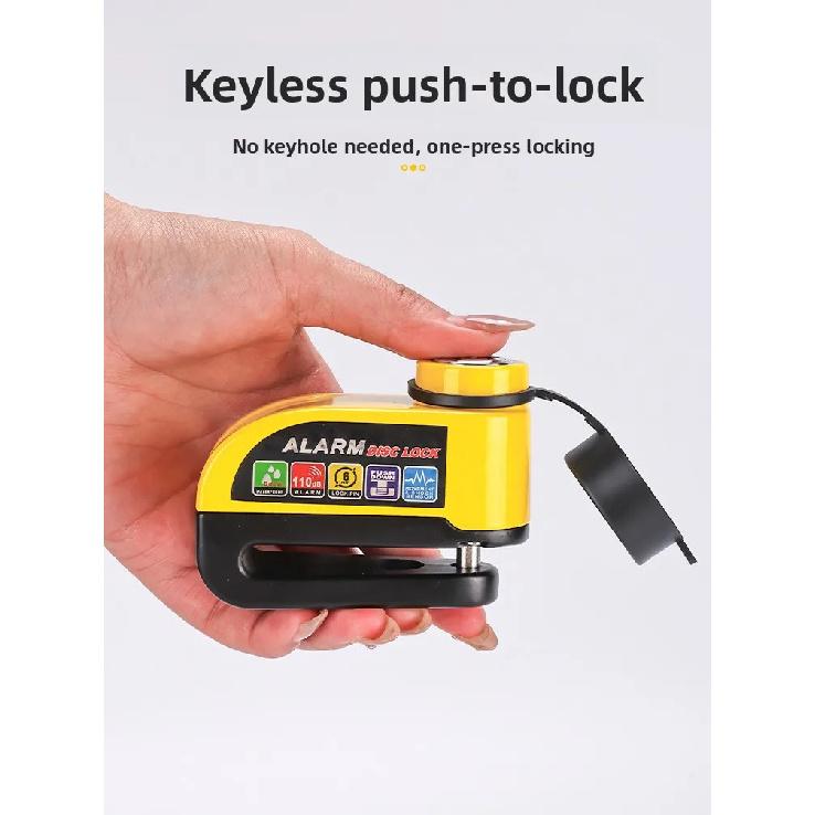 Bicycle Disc Brake Lock Alarm, Electric Vehicle Lock, Motorcycle Brake Disc Anti-theft Lock, Riding Equipment
