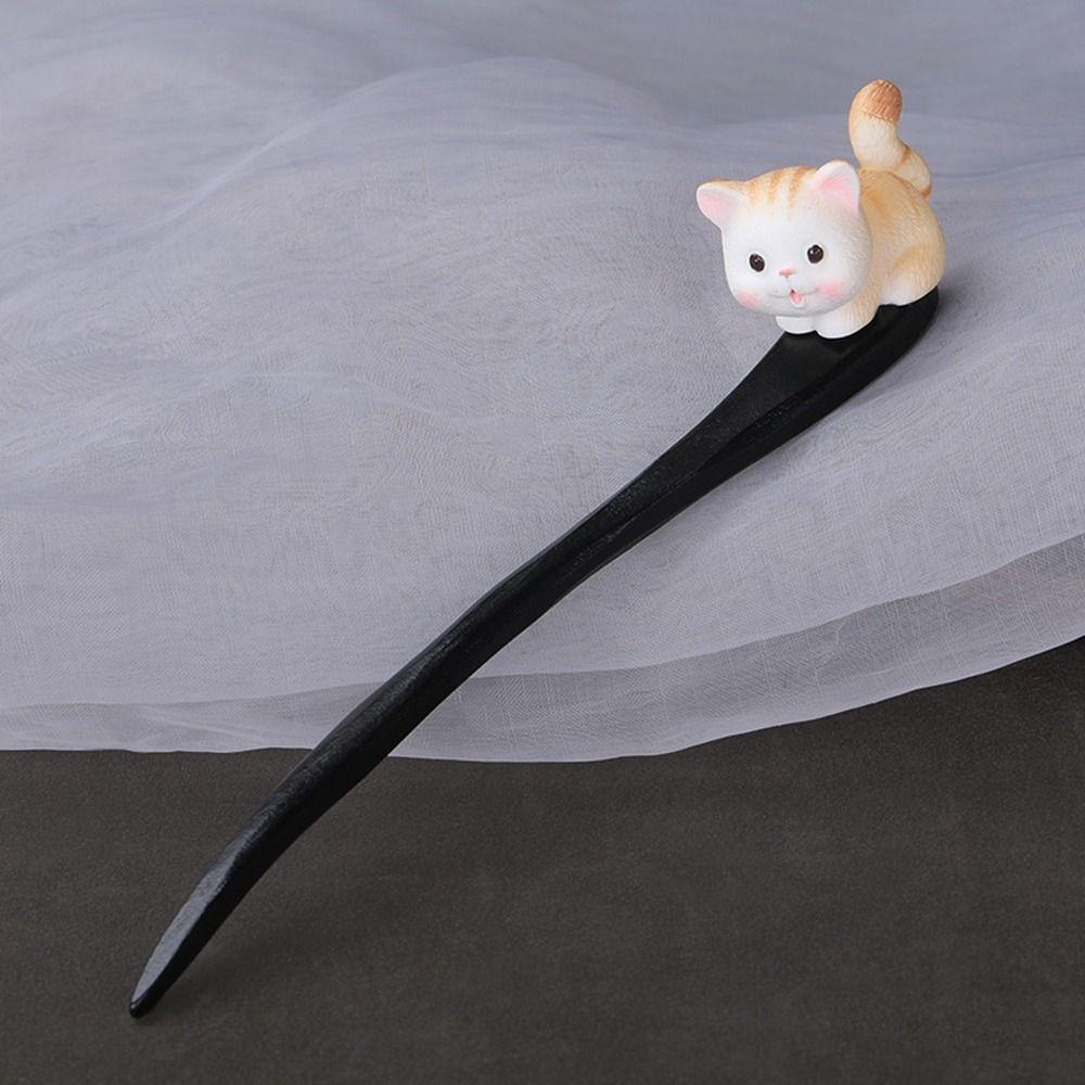 Tool Ancient Headwear Ancient Style Hairpin Chinese Style Headwear Wooden Hairpin Hanfu Hair Sticks