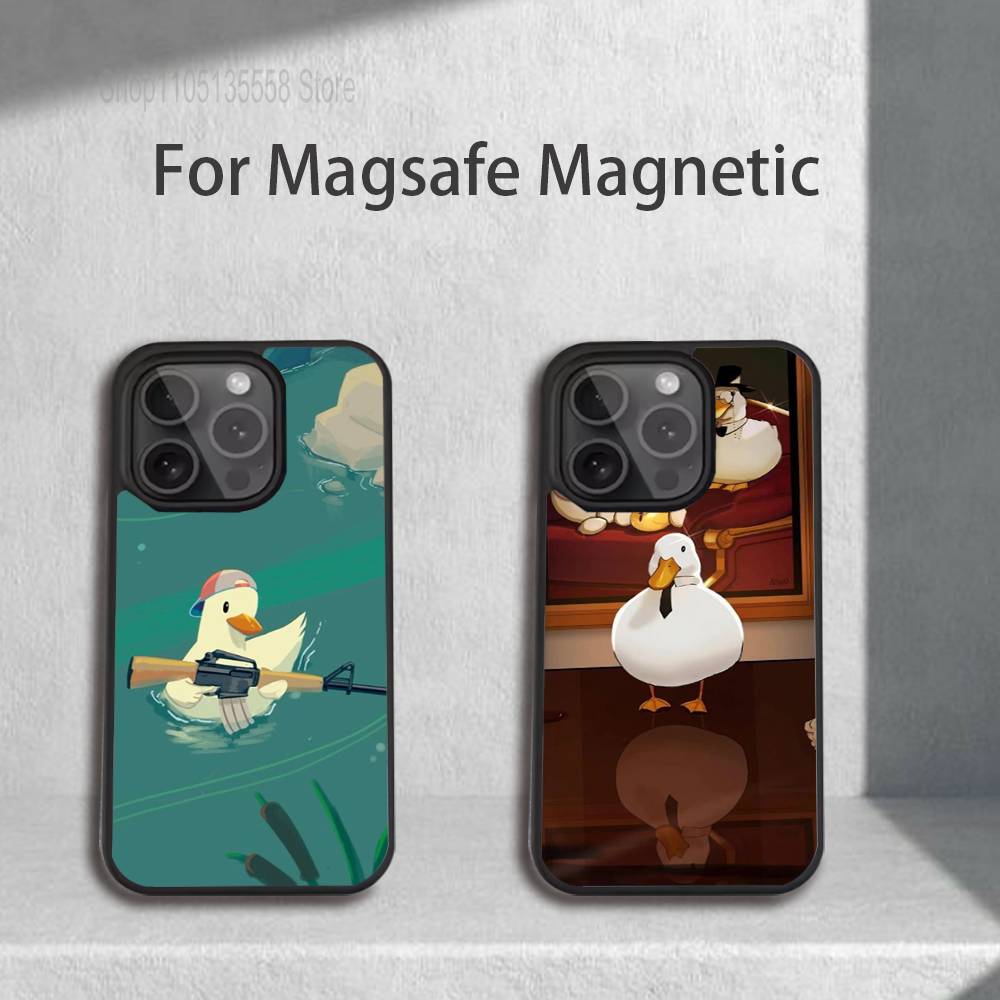 Смешной мем D-DucK Goose Чехол для телефона для IPhone 17,16,15,Pro,Max,Air,14,Plus,13,12,11 MagSafe Беспроводная зарядка Чехол