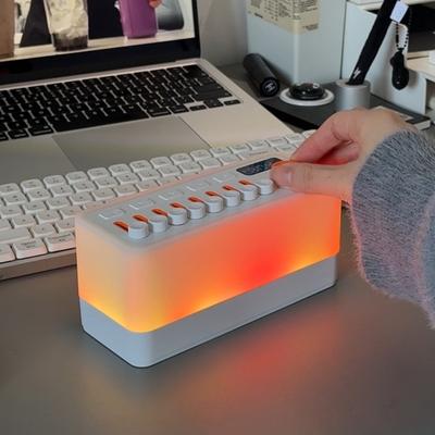 Многофункциональный USB-прикроватный светильник с зарядкой Type-C, встроенным естественным белым шумом, беспроводной Bluetooth-портативный динамик, ночник