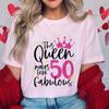 Модная футболка на 50-летие для женщин, одежда Харадзюку, вечеринка по случаю дня рождения, топы Y2k, футболки с коротким рукавом, эстетичная одежда