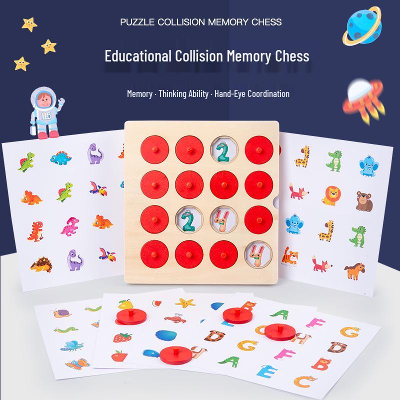 Montessori Wooden Memory Game for Toddlers: Cognitive & Concentration Training Toy