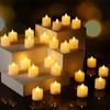 24Pcs/Set Flameless LED Candle Creative Wishing Led Tea Light Warm White Flameless Candle Halloween Christmas Decor Candle Light