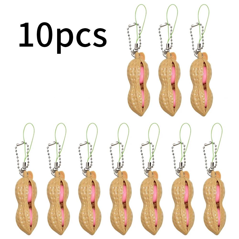 Арахис Fidget Squishy Сжимаемая игрушка для детей взрослых Креативный Забавный Брелок Подарок Портативный Снятие Напряжения Арахис Игрушки для Снятия Стресса