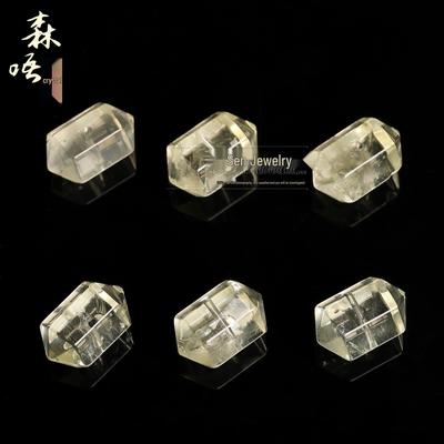 Senwu Jewelry Натуральный цитрин Двухконечный кристалл Подвеска Шарм DIY Аксессуар