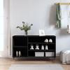 VidaXL Shoe Cabinet Black 102x36x60 Cm Engineered Wood 831405