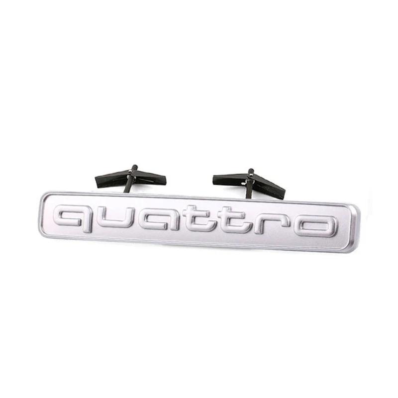 Car Front Grille Emblem Badge Styling for Q1 Quattro Logo RS3 RS4 RS5 RS6 RS7 SQ3 SQ5 Q7 A3 A4 A5 A6 A7 A1 S3 S4 Accessories