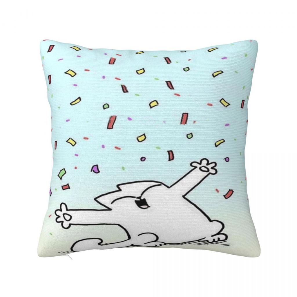 Trendy Living Room Simons Cartoon Cat Catsdecorations Pillowcase Merch Pillow Covers Square Multiple Sizes