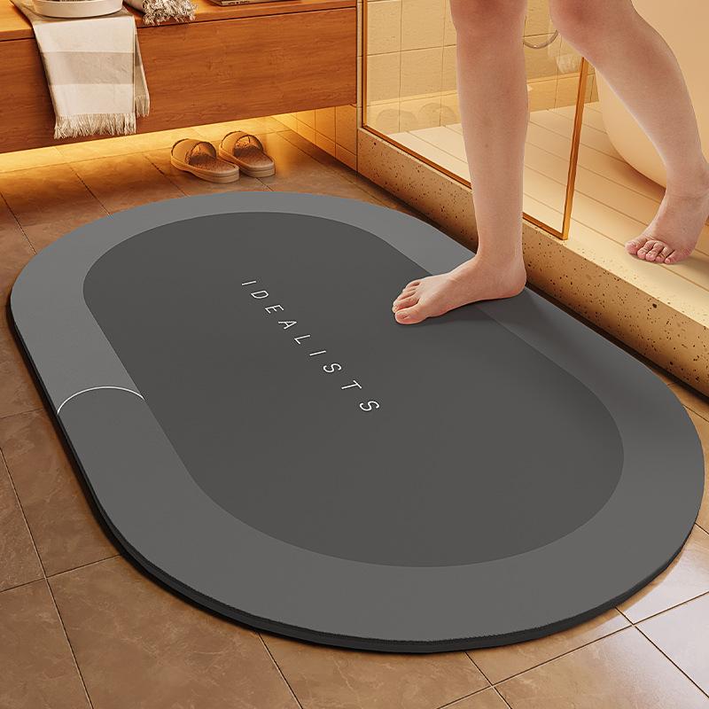 Сверхбыстросохнущий нескользящий коврик для ванной - мягкий полиэстеровый коврик для душа для ванной комнаты, спальни, кухни и прачечной Душевые принадлежности