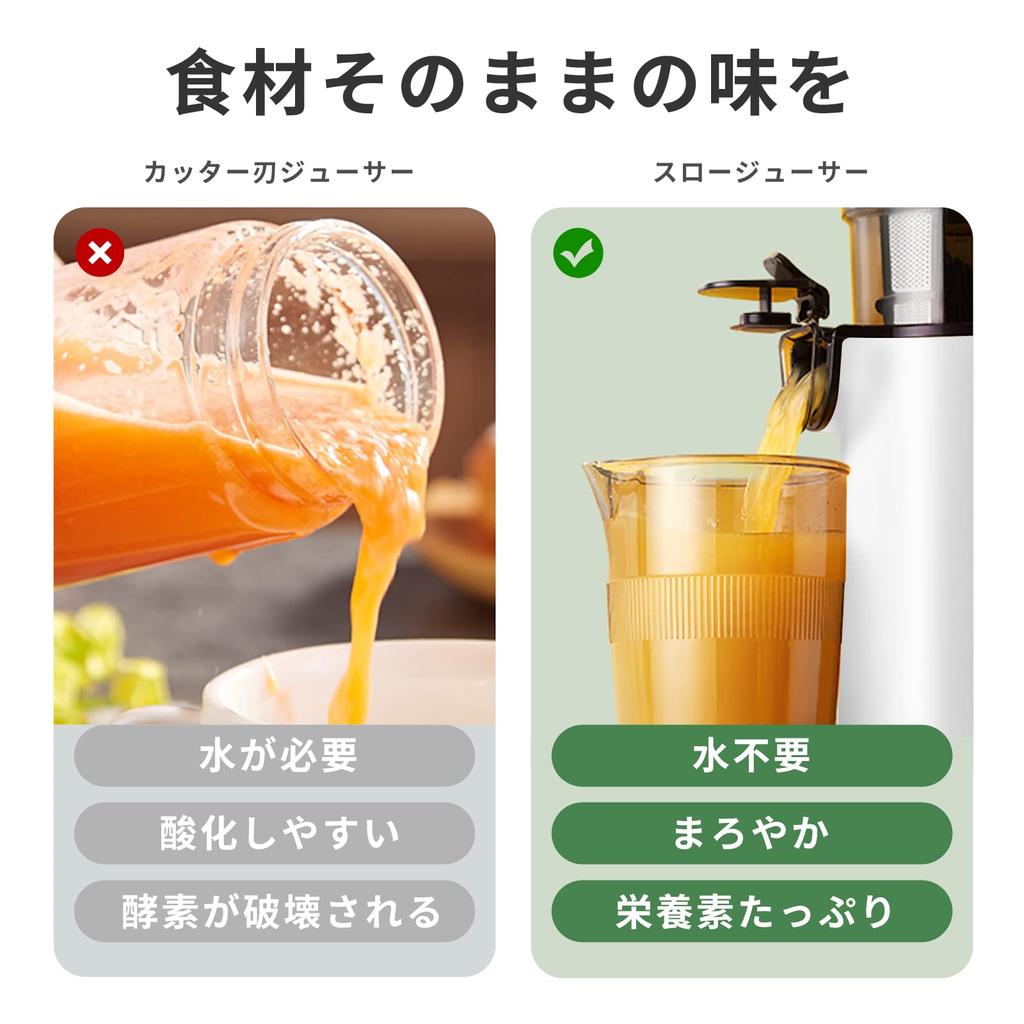 Aceki Slow Squeezed Waste Low Speed Small High Juice Resistant To Keeps Fresh Recipe Japanese Instruction Manual M Juicer, Separation, Rotation,