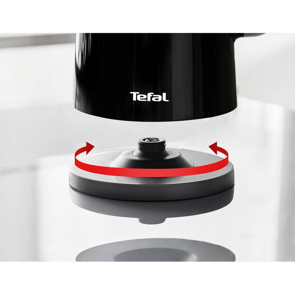 Tefal KO8528 Электрический беспроводной чайник с цифровым дисплеем, безопасный для прикосновения (1,0 л) 6 чашек 1800 Вт, черный