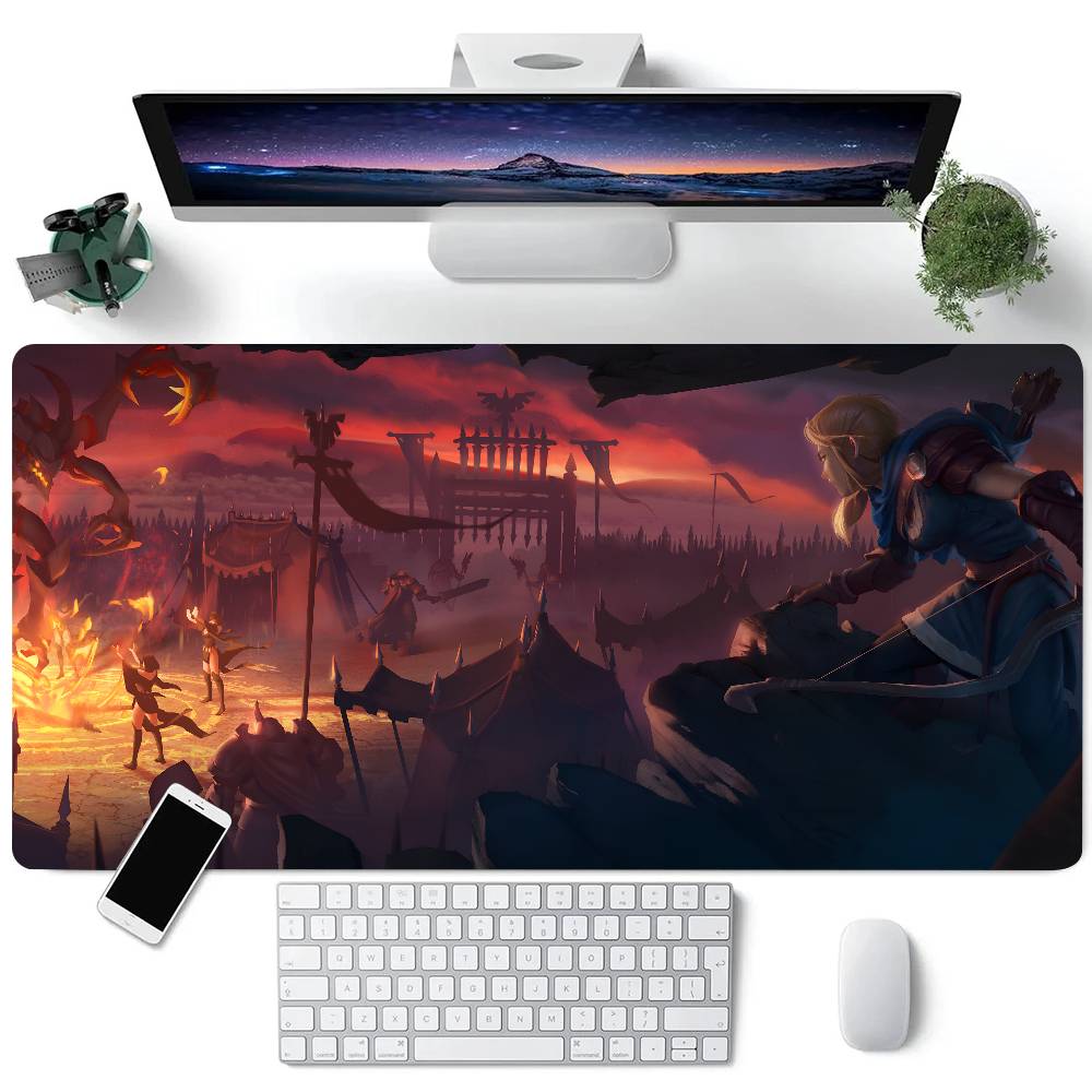 Игровой коврик для мыши Albion Online, большой коврик для стола под клавиатуру, игровой коврик для мыши, с замком по краю, нескользящий коврик