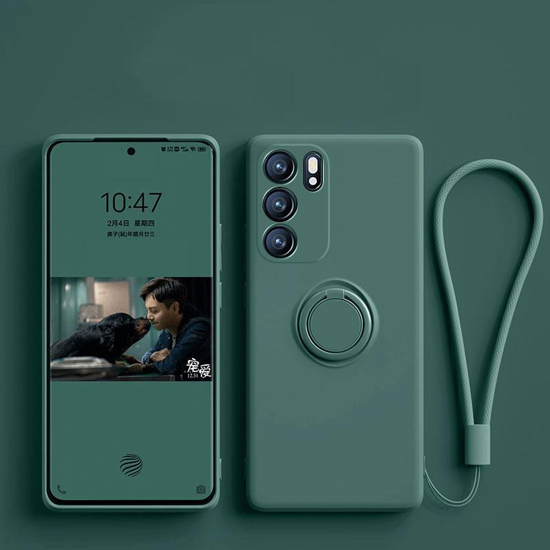 Силиконовый магнитный чехол для OPPO Reno 6 5 7 Pro Plus 4G 5G A52 A92 A72 A15S A54 A74 A73 X5 держатель кольца мягкий чехол с ремешком