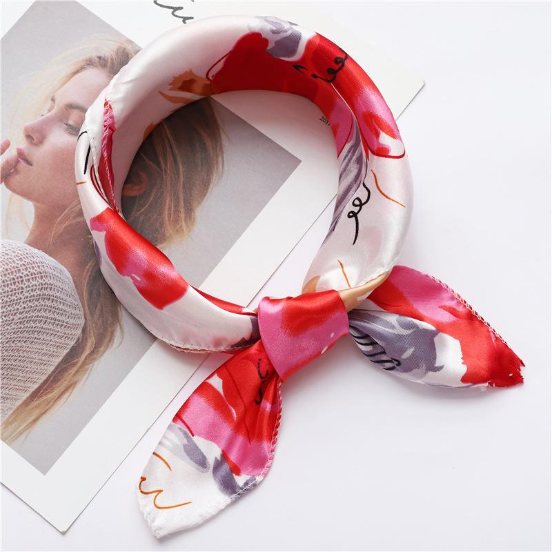 50 * 50cm Spring And Autumn Silk Scarves Versatile Decoration Professional Small Square Scarves Neck Protection Binding Bag