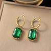 Elegant Retro Stainless Steel Earrings with Exaggerated Design for Women
