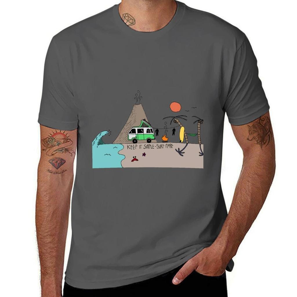 Surf More Tshirt Minimalist Plain Crew Neck Tshirt