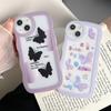 Black Butterfly Pink Butterfly Pattern Soft TPU Shell Fashion Phone Case for iPhone Samsung Vivo Xiaomi Oppo