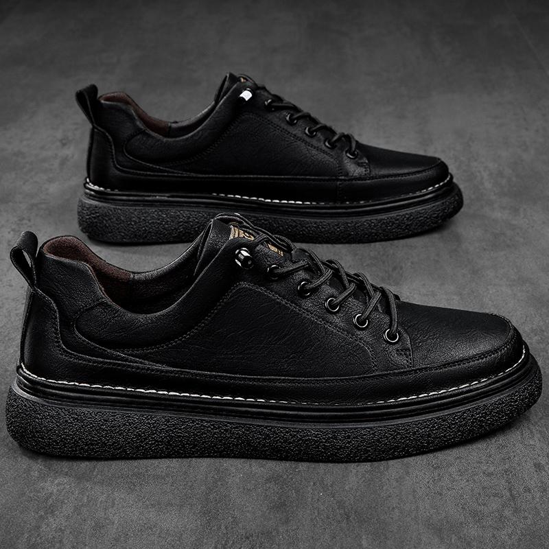 Брендовые мужские повседневные новые туфли из натуральной кожи, нескользящие спортивные туфли-оксфорды, модные удобные кроссовки на плоской подошве, нескользящие повседневные прогулочные туфли