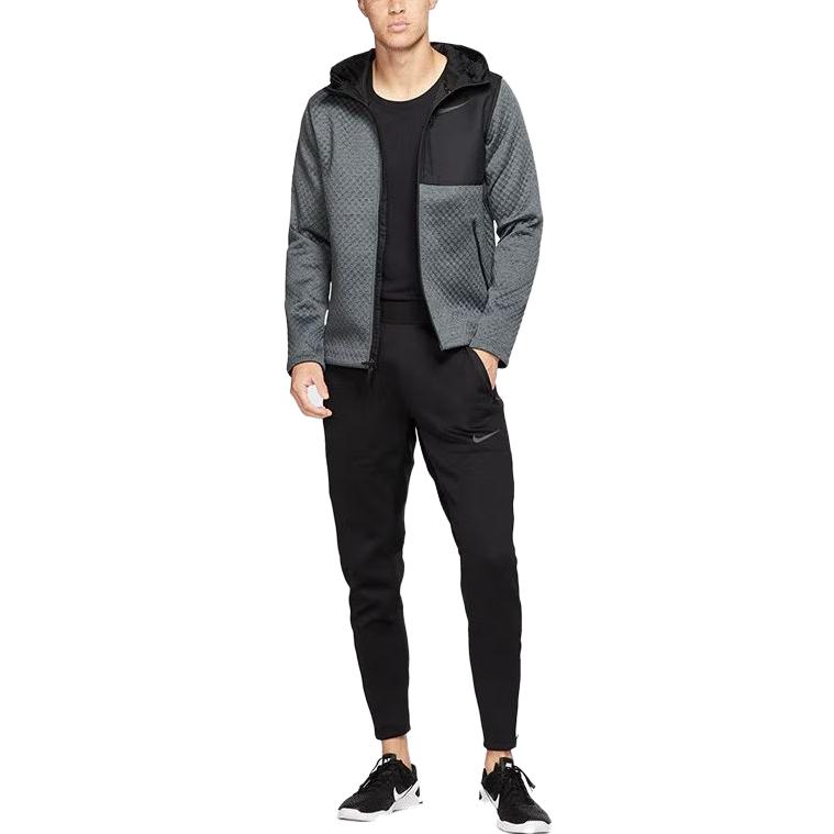 Nike Therma теплые тренировочные длинные вязаные брюки мужские брюки черные BV4001-011