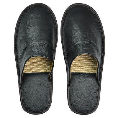 Тапочки из натуральной коровьей кожи для дома, домашние тапочки, весна-осень-лето, для мужчин и женщин, для пожилых людей, нескользящие, повседневные, одинарные, тапочки