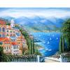 Diamond Painting Town View Embroidery Diamond Cross Stitch Full Round Rhinestone Home Decoration