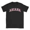 Мужская футболка Ariana Grande с розовым логотипом  Fun Tees С коротким рукавом Круглый вырез Чистый хлопок Большие размеры Топы