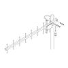 Natec 9 Element Yagi Antenna for Amateur Radio 1200MHz Band NY1200X9 1260MHz To 1300MHz NJ 30cm Coaxial (with Cable)