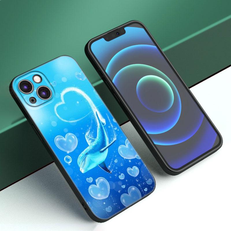 Marine Dolphin Phone Case For iPhone Samsung Galaxy Redmi Xiaomi Oppo OnePlus Note S A 7 8 9 10 11 12 13 14 20 21 22 23 53 54 Pro Max Ultra TPU Soft