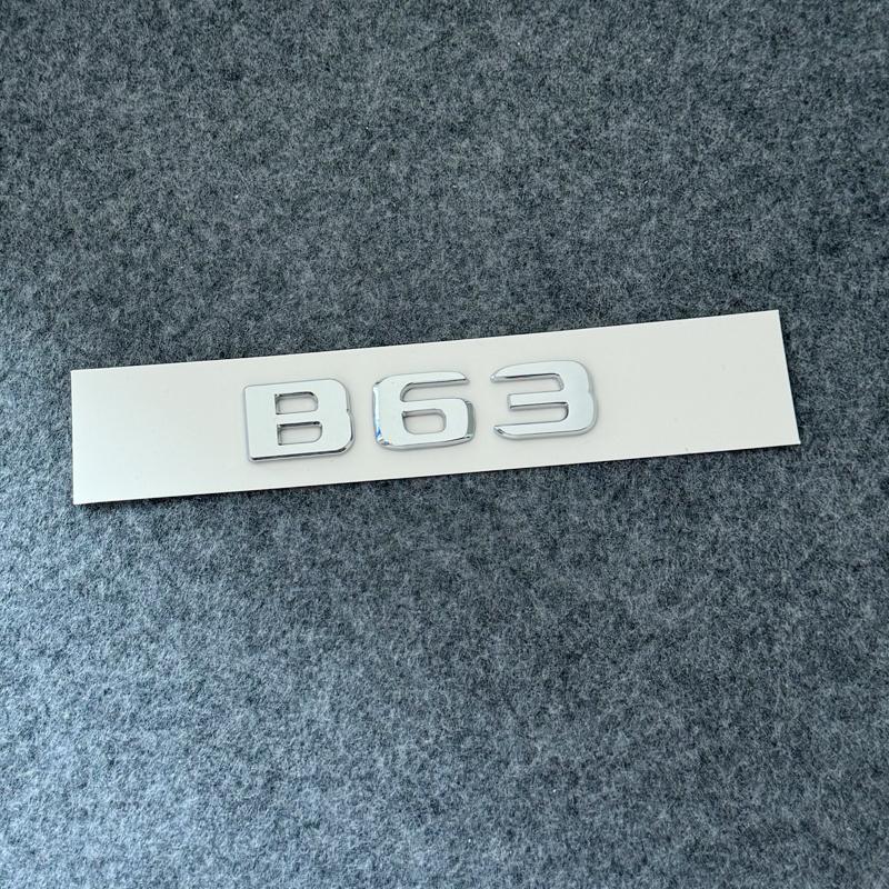 Emblema ABS con letras plateadas y negras B20 B30 D30 450 650 para Mercedes Benz Brabus C W203 W204 W205 Coupe, insignia para ma