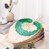 Yousheng Handmade Weaving Fan Natural Bamboo Raffia Hand Fan Chinese Style Woven Palm Leaf Handheld Fan Summer Cooling Fan Wedding Party Decoration