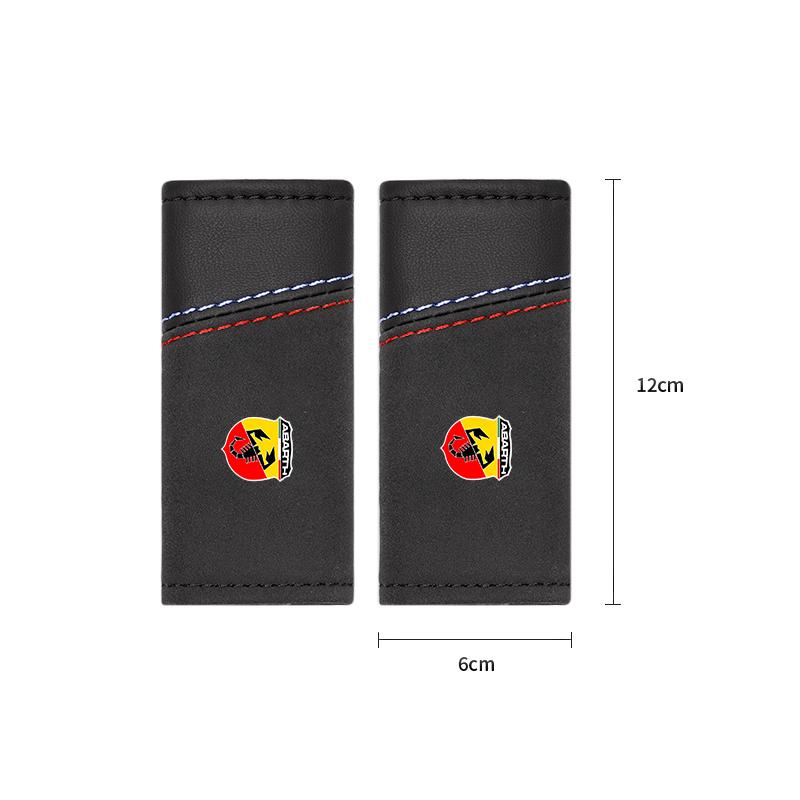 2Pcs Car Suede Leather Roof Handle Protective Cover For Fiat Abarth 500 Tipo FR Panda Argo Freemont Viaggio Bravo Punto Doblo V9