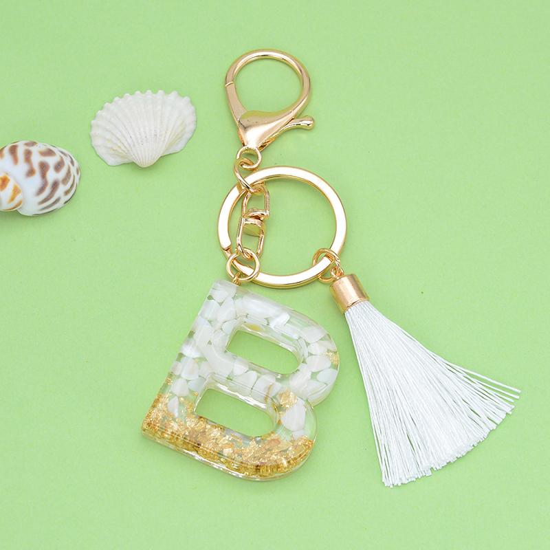 1 шт. Золотой брелок с кисточкой и буквами алфавита, брелок с английскими буквами