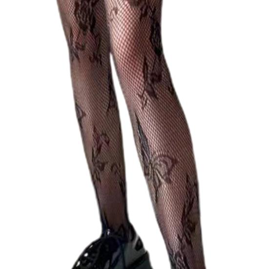 Сексуальные клубные колготки, кружевная юбка с принтом бабочек