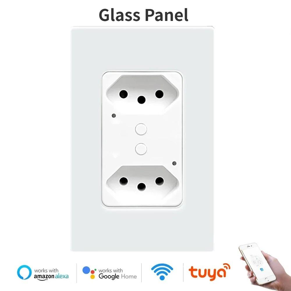 Melery Бразильская умная настенная розетка WiFi USB Tuya Электрическая вилка Розетка Панель ПК/Стекло Alexa Google Home, Интеллект для всего дома