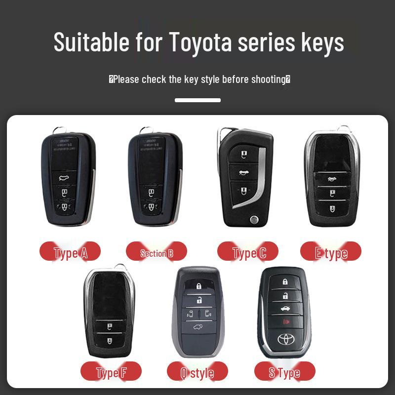 Чехол для ключа Toyota для Camry, Avalon, Highlander, RAV4, Corolla, CHR и других