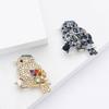 Sparkling Rhinestone Bird Brooches Vintage Alloy Animal Pins Banquet Party Accessories Suitable for Women and Men