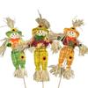 Small Autumn Scarecrow Decoration 3-Pack Scarecrow Suitable for Garden Home Patio Porch Thanksgiving Halloween Decoration