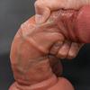 Цвет кожи Meat King Pro Двойной жидкий силиконовый искусственный пенис макияж женский мастурбатор толстый длинный пенис для отпуска взрослые сексуальные принадлежности