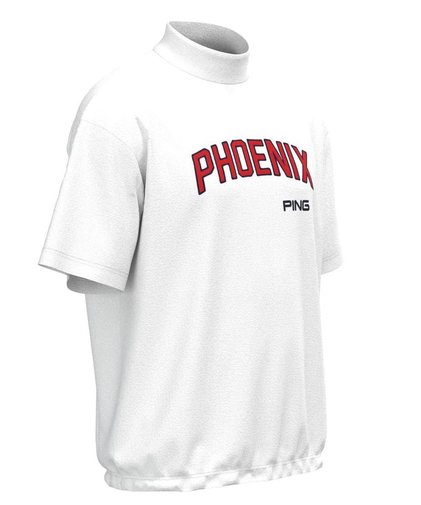 Ping Apparel Men's Short Sleeve High Neck Shirt (PHOENIX Logo Stretch) / Golf Undershirt / 621-3268801 030_White M