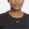 Nike Dri-FIT UV One Luxe Solid Crew Neck Slim Fit T-Shirt Women Tops Black DD0618-010