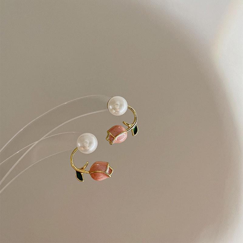 Женские серьги-подвески с французским барочным жемчугом в виде узлов - универсальный нишевый модный дизайн