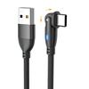 YFFSFDC USB Type C Cable 3m L-shaped 180 Degree Rotation Rapid Charging High Speed ??Data Transfer Micro USB Cable Made of Reinforced TPE USB C Cable