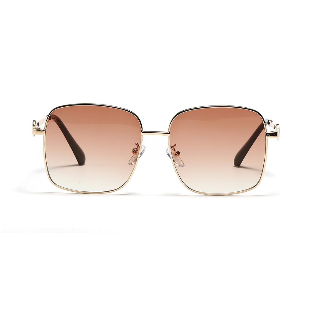 Металлические очки с большой оправой Простые ретро солнцезащитные очки Женские Ins Xiaohongshu Солнцезащитные очки