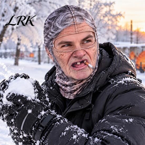 Смешная лыжная маска, маска старика, реалистичная печать, мотоциклетная балаклава, зимний шарф-бафф для защиты лица, новинка, подарки для мужчин и женщин